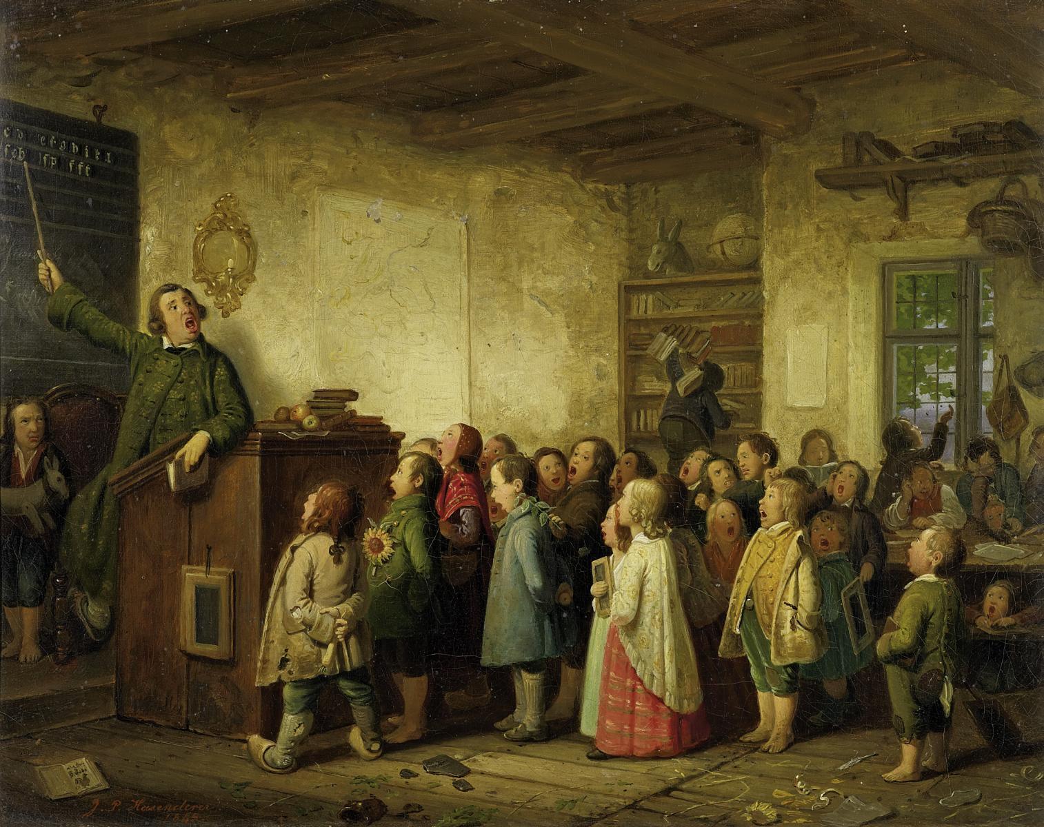 Johann_Peter_Hasenclever_-_Die_Dorfschule