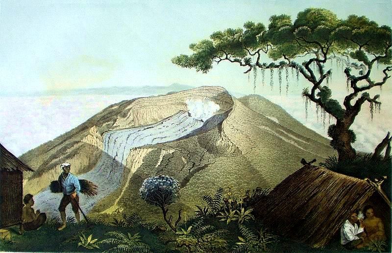 Gunung Gede door Junghuhn, 1856